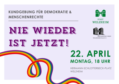 Kundgebung für Demokratie und Menschenrecht am 22. April 2024 in Welzheim