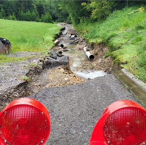 Reparatur der Starkregen- und Hochwasserschäden in Kaisersbach