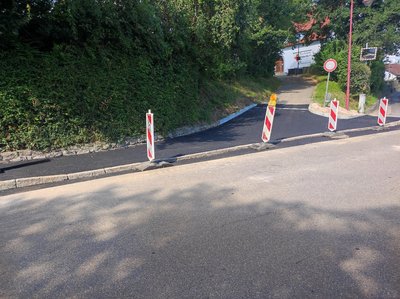 Gehwegumgestaltung im Bereich der Grundschule Kaisersbach fast fertig